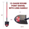 12-Gauge Round Point LH 12-Gauge Round Point Long Handle measurements