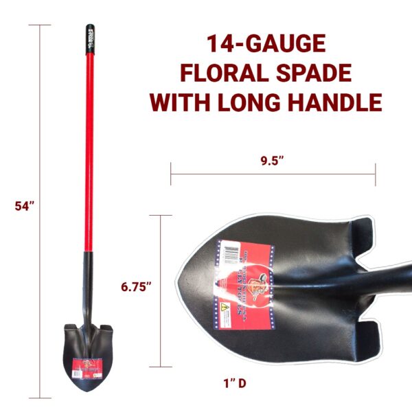 14-Gauge Floral Spade (Long Hande / D-Grip) - Bully Tools, Inc.
