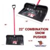 22 combo pusher copy 22" Combination Snow Pusher with D-Grip dimensions
