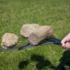 3 Leaf and Thatching Rake with rocks