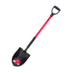 14-Gauge Round Point Shovel Fiberglass D-Grip Closed Back