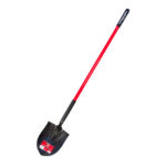 14-Gauge Round Point Shovel Fiberglass Long Handle Closed Back