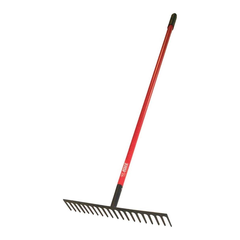 18-Inch Stone Rake 66-Inch Fiberglass Handle