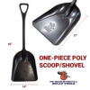 One-Piece-Poly One-Piece Poly Scoop/Shovel dimensions