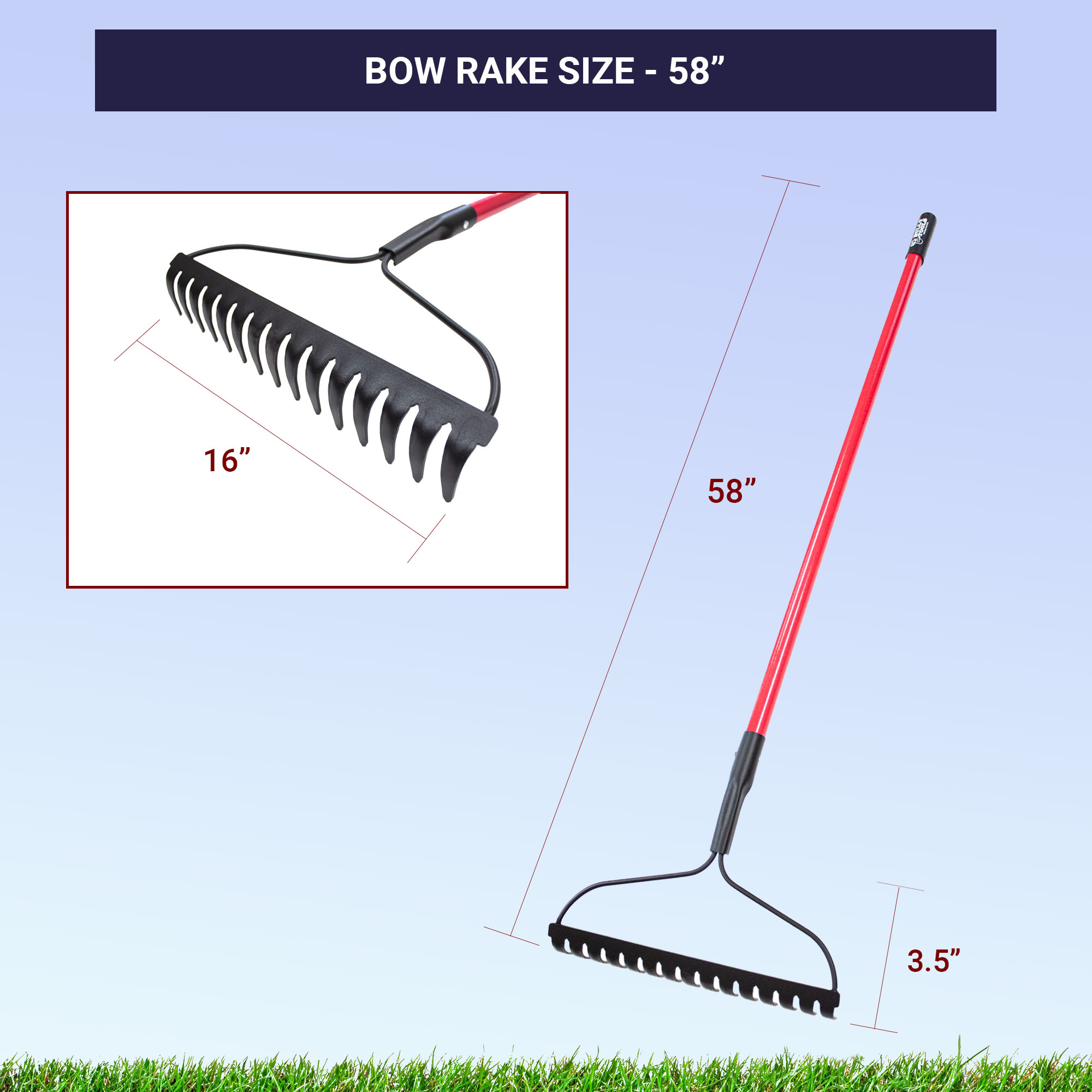 bow-rake-58-size Bow Rake 58" sizing