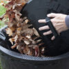 leaf-scoop-action-04 Dumping leaves with Poly Leaf Scoops