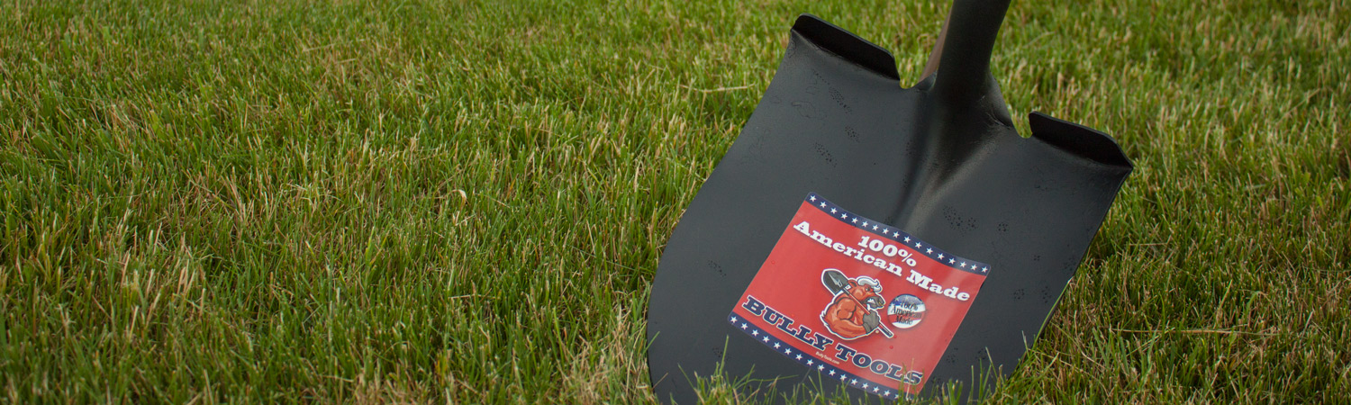 Round Point Shovel in the grass