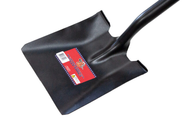 Square point shovel head