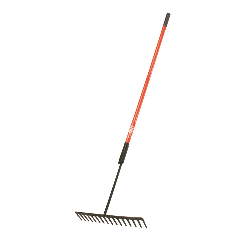 7-Gauge 16" Asphalt Rake with 2-Piece Fiberglass Handle