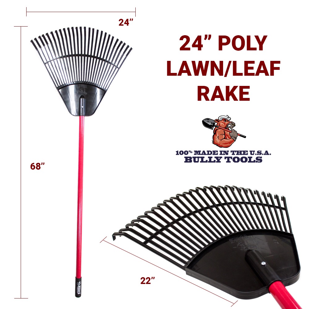 24" Poly Lawn/Leaf Rake dimensions