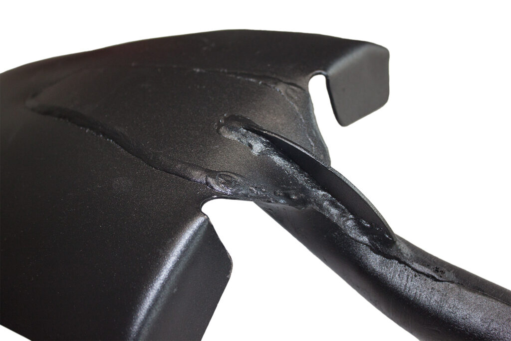 Welded I-beam on back of Round Point Shovel (Bully Tools)